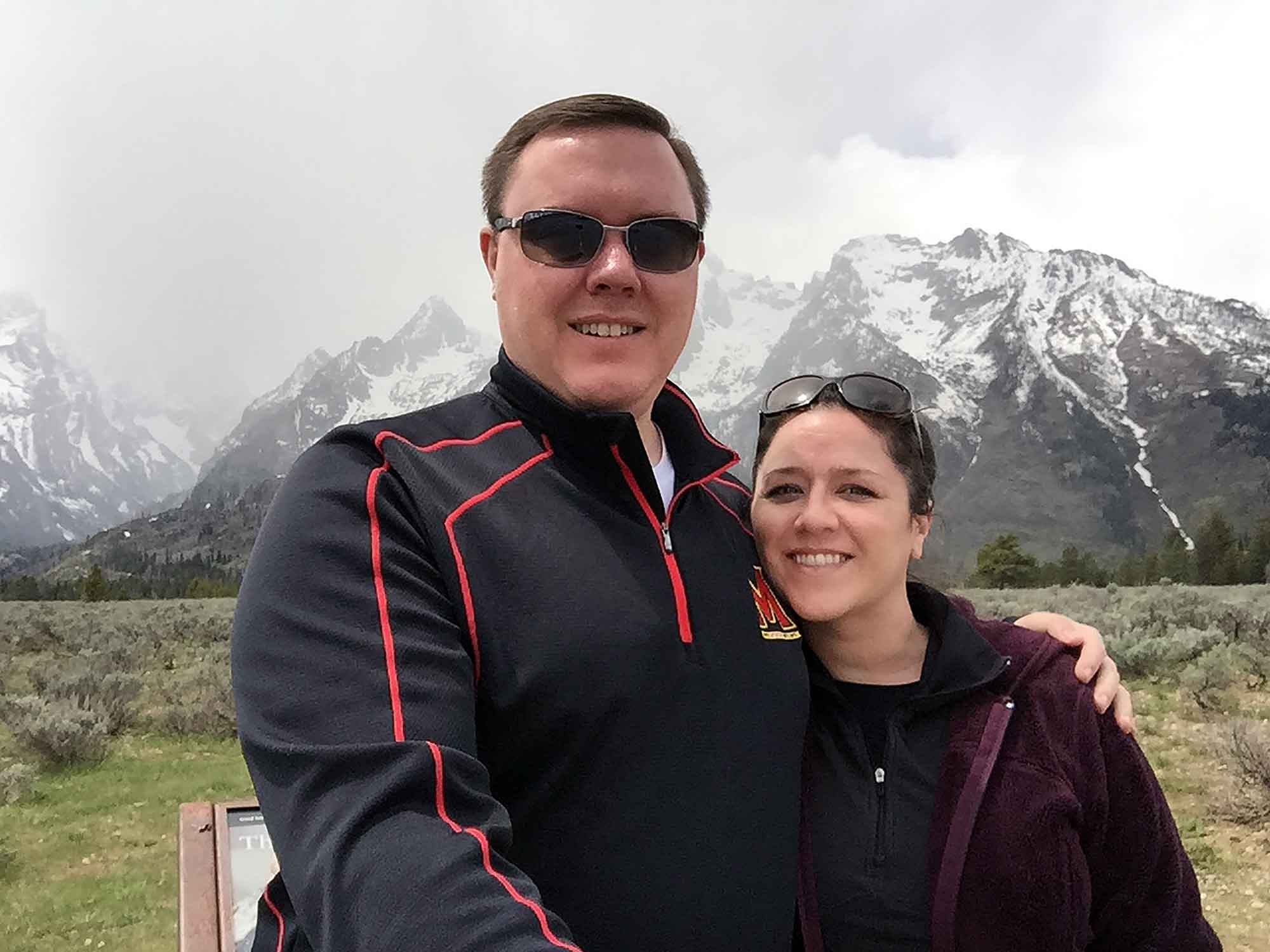 Selfie at the Cathedral Group, Grand Teton National Park