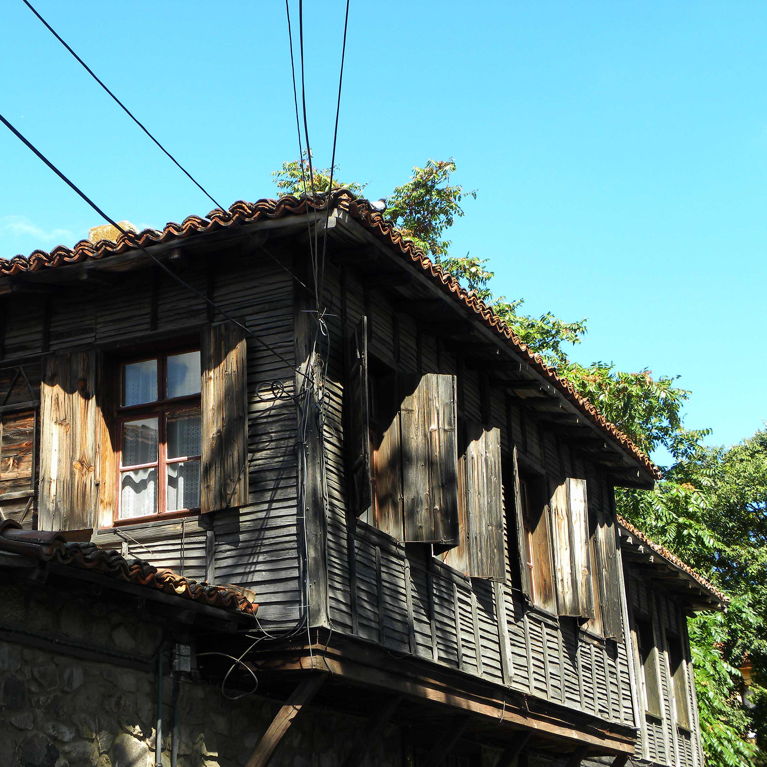Wooden houses in Sozopol, Bulgaria