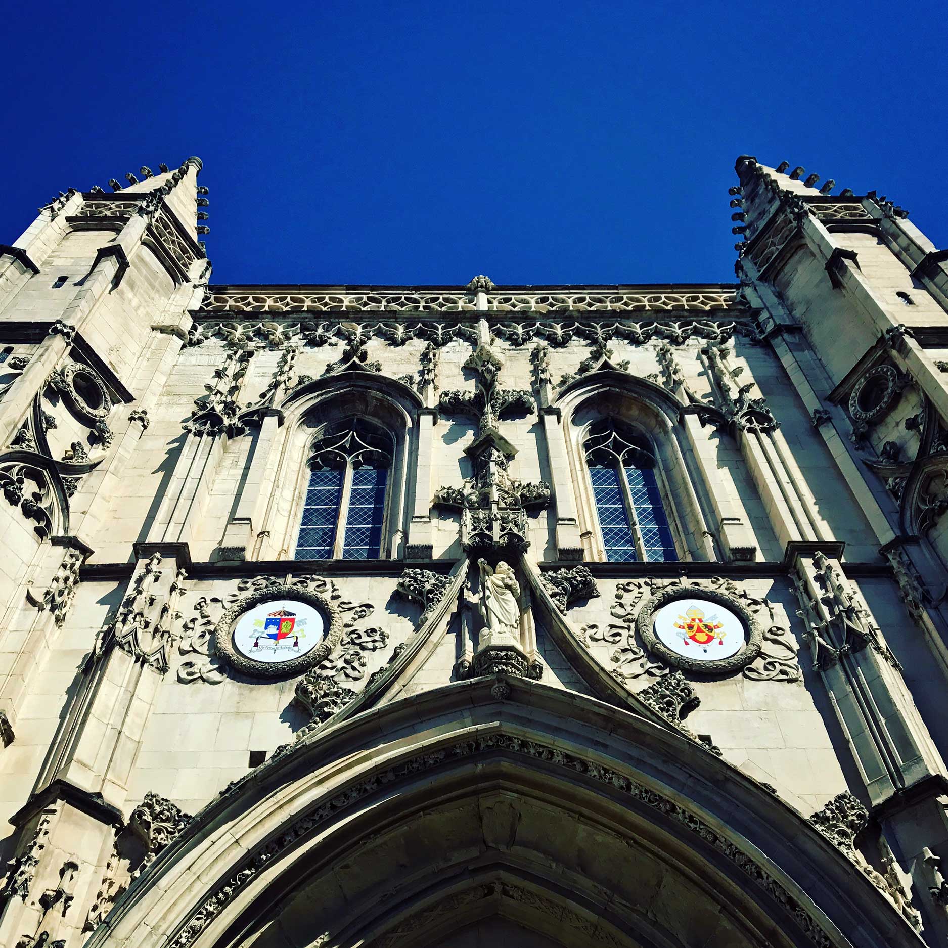 Church facade in Avignon, France