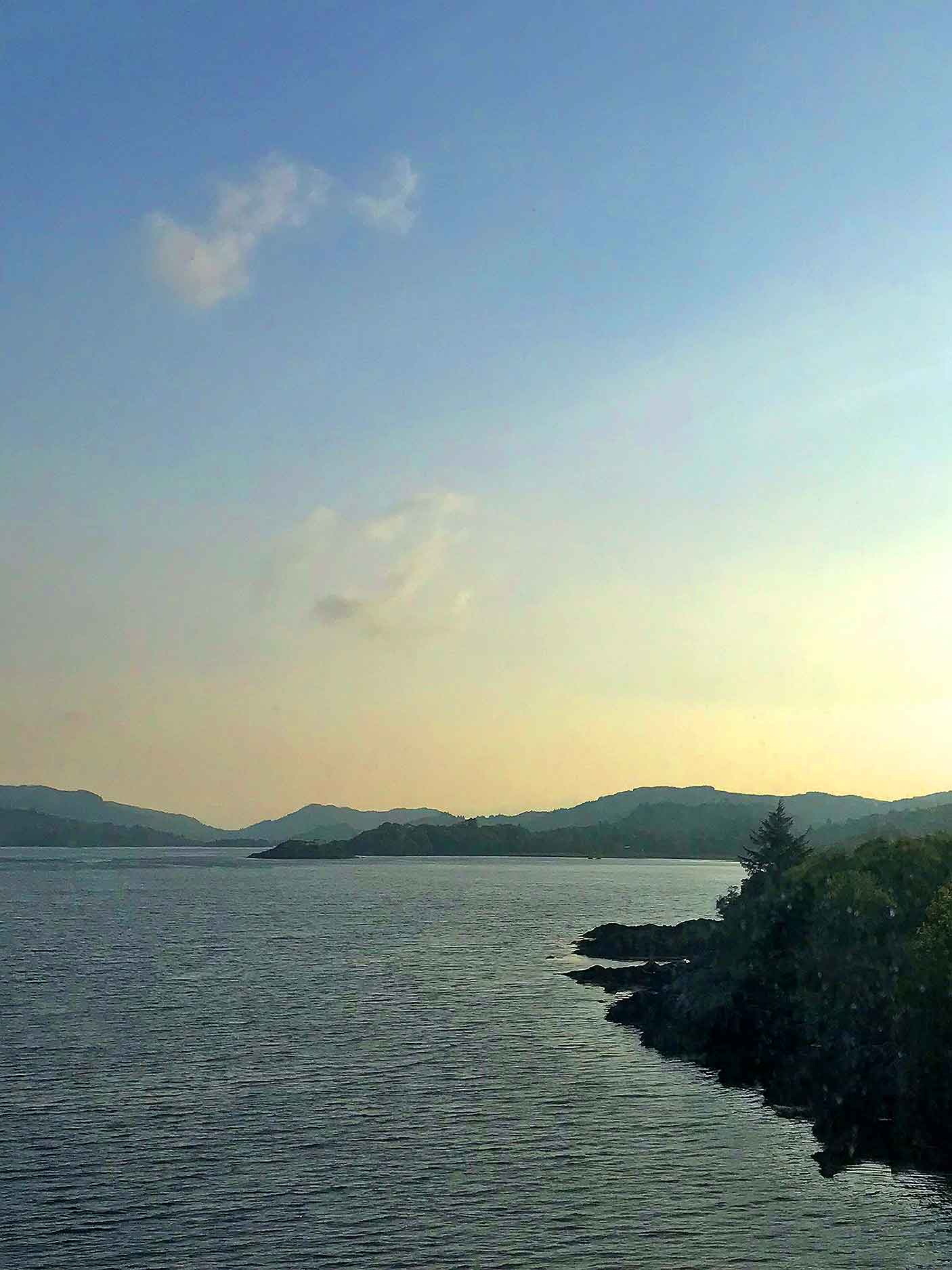 view from islay ferry in scotland