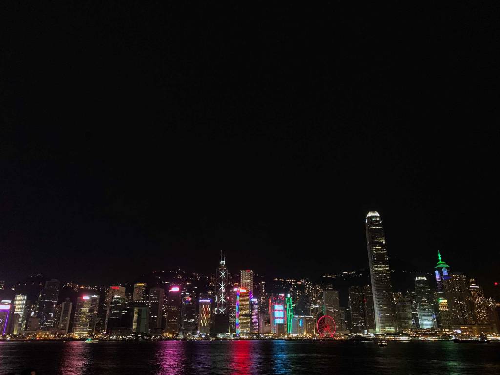 Hong Kong Promenade at night