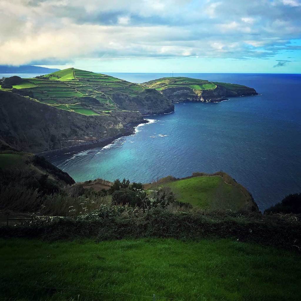 Coastline while hiking in the Azores