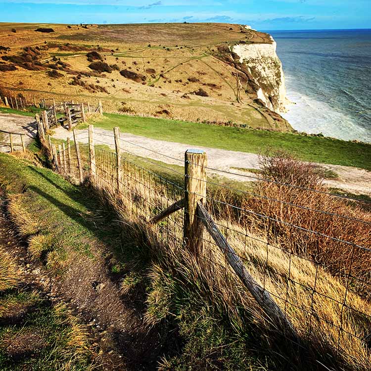 White Cliffs of Dover on our UK road trip