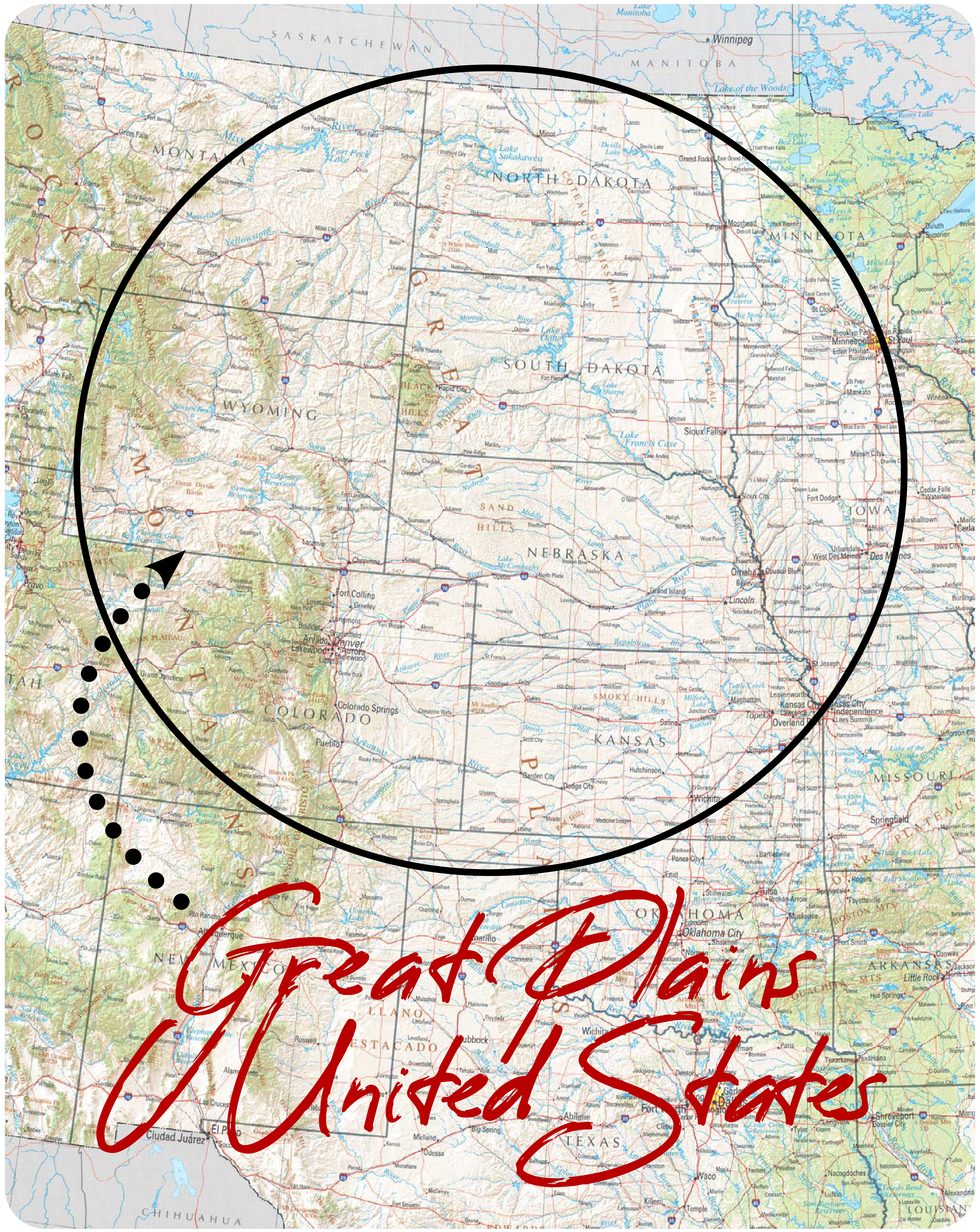 Road-Tripping Nebraska-Dakotas Map Detail
