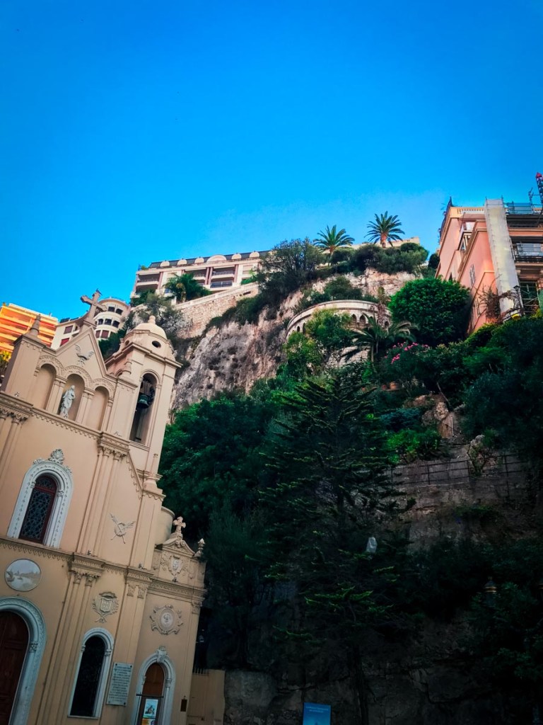 Church by the Monaco train station on our way to Genoa, Italy
