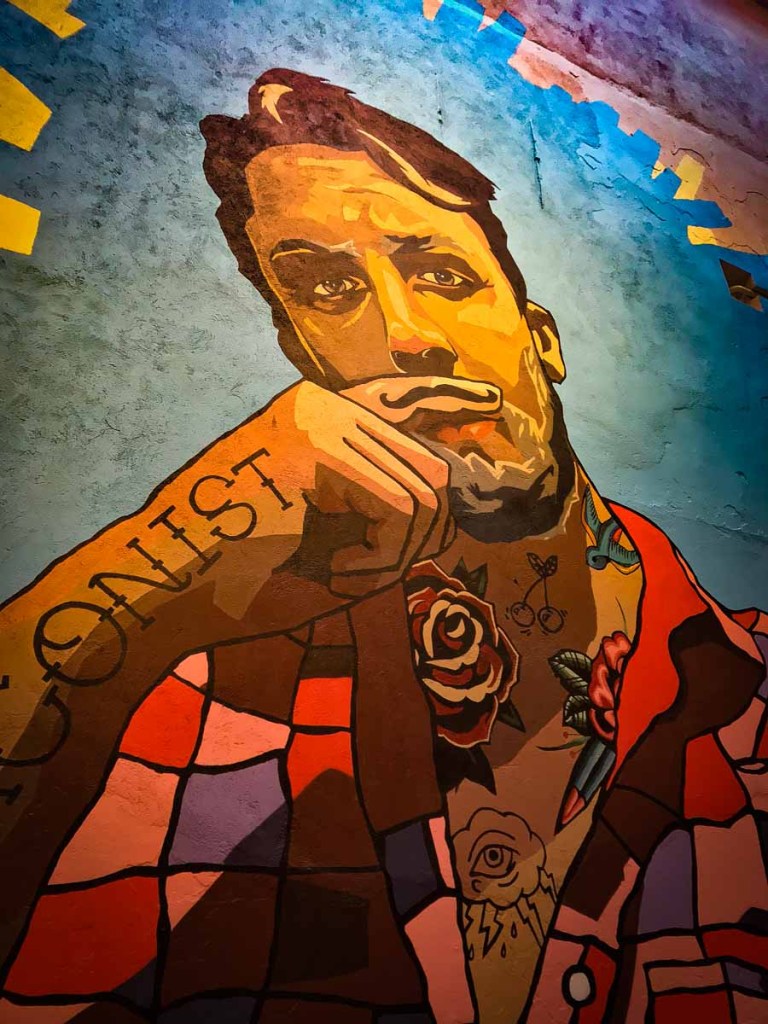 Artagonist Hotel mural in Vilnius, Lithuania