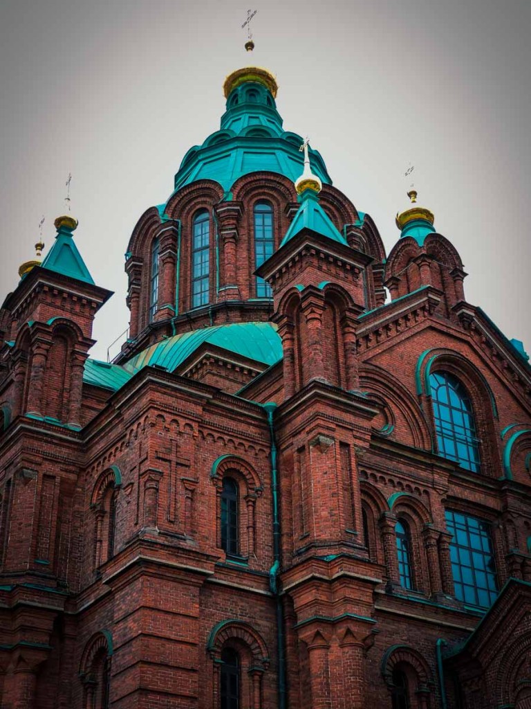 Exterior of Helsinki church in Finland