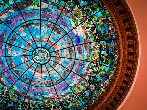 The Dome Bar ceiling in Hotel Paso Del Norte, the best of the best hotels in El Paso, TX