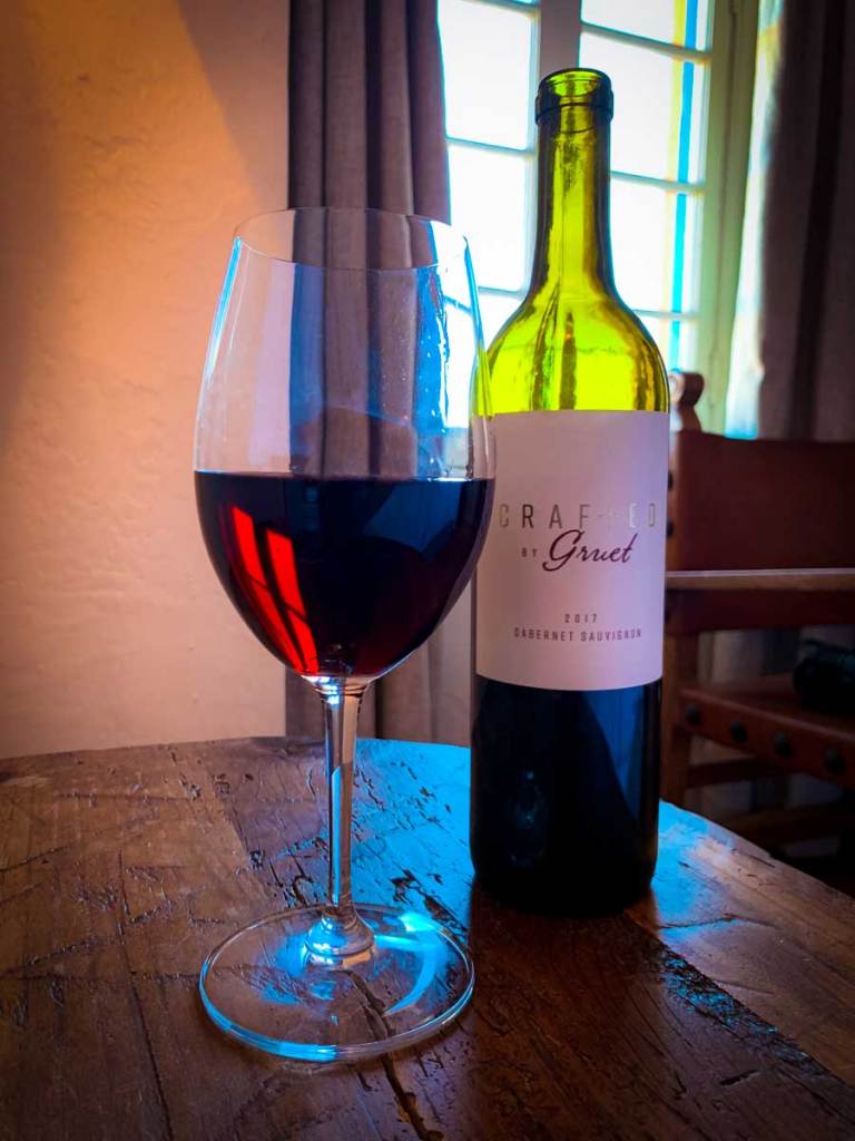 Glass of Gruet wine at Hotel St Francis