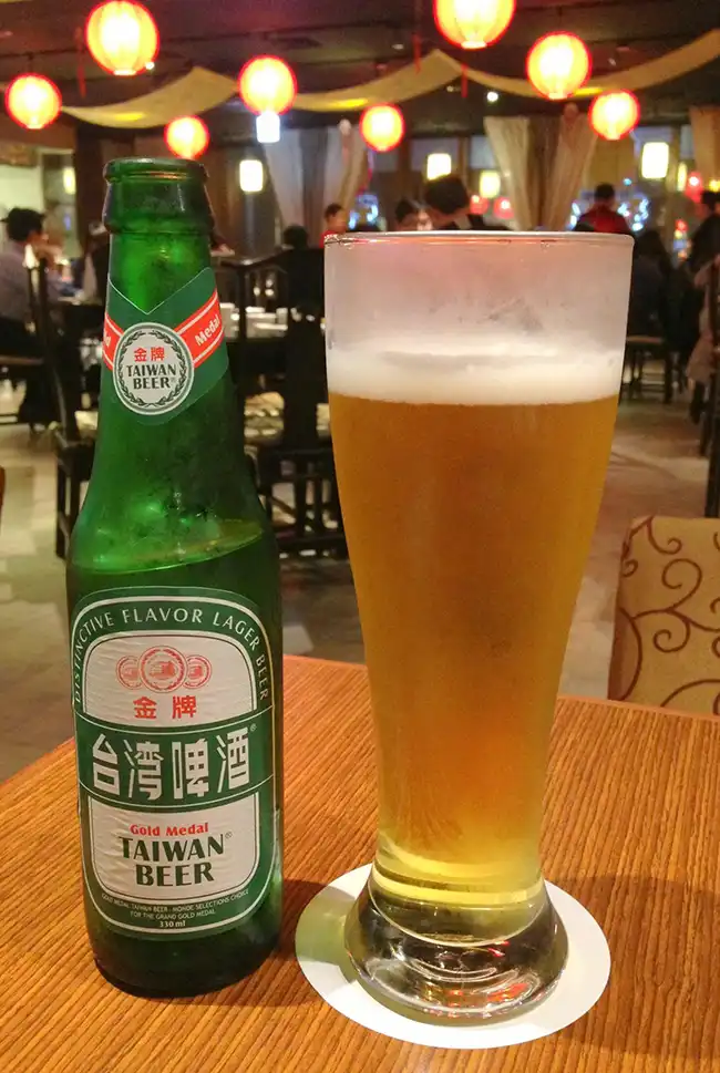 A bottle of Taiwan Beer